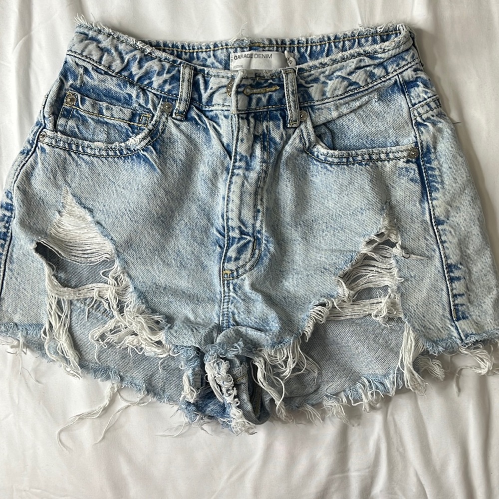 Ripped Jean Shorts - Garage